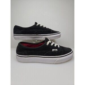 VANS Black Corduroy Lace Up Sneakers Women's Size 6.5 or Men's Size 5